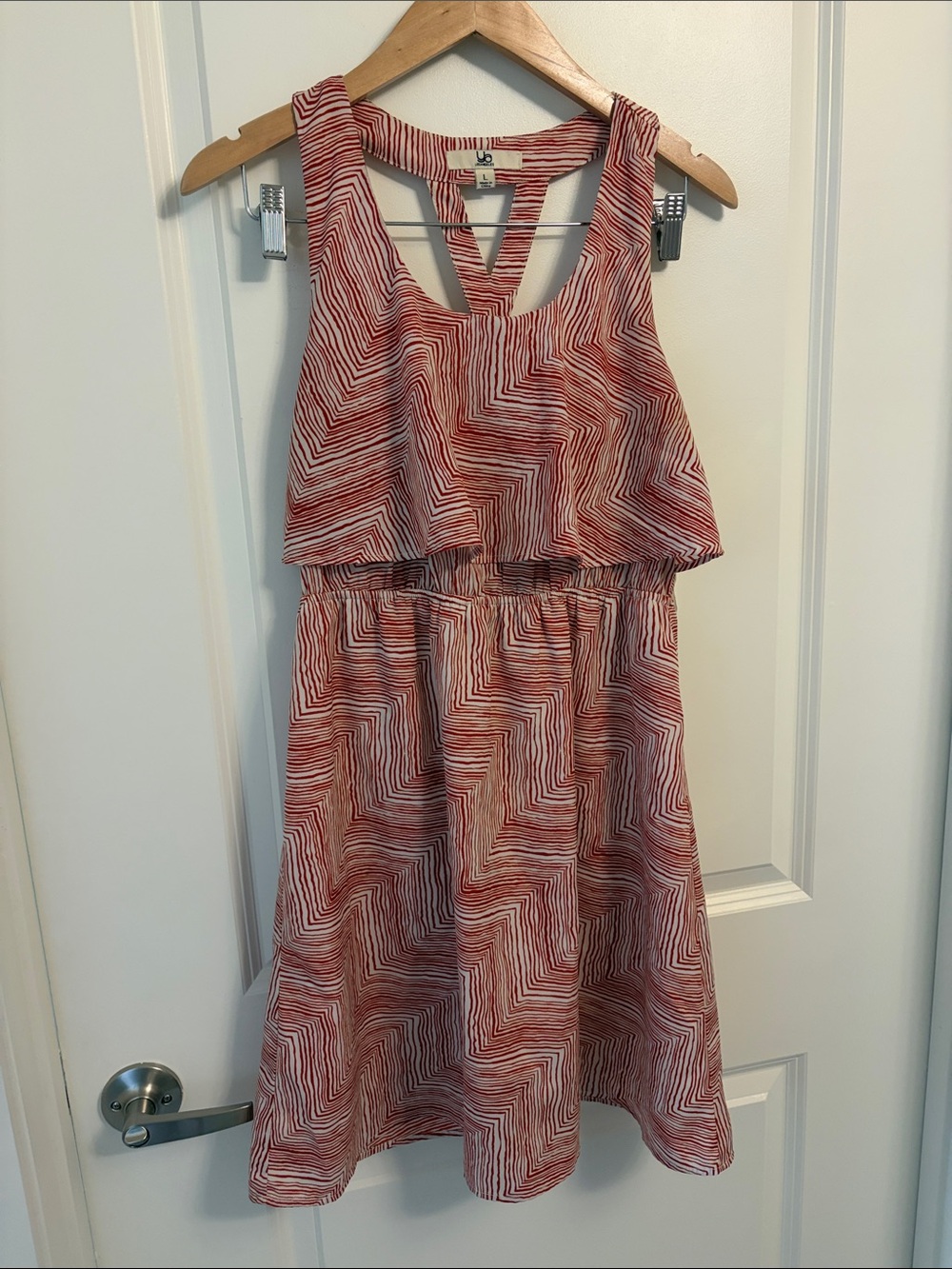 Ya Los Angeles Red Patterned Mini Dress